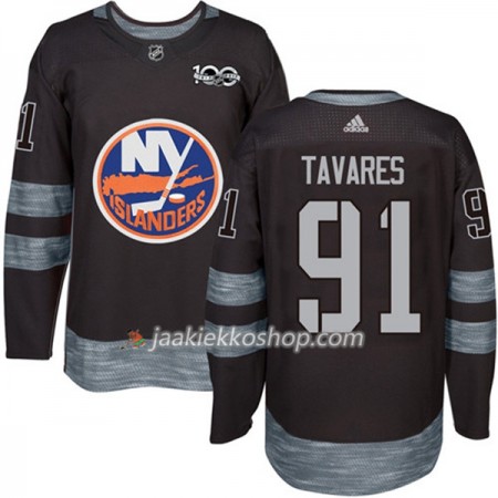 Miehille NHL New York Islanders Pelipaita John Tavares 91 1917-2017 100th Anniversary Adidas Musta Authentic